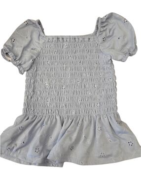Speechless Kids Top With Eyelet Lace Fabric Smocked Bodice And Peplum Size Small